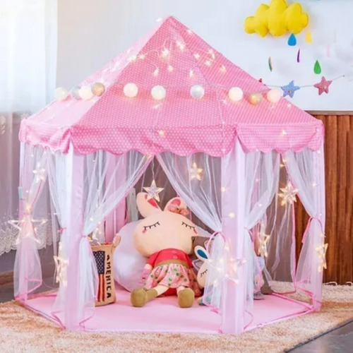 Imagen 3 de 3 de Carpa Castillo Princesa Principe Niña Casa Jardin Playa