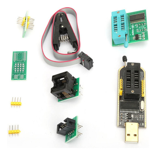 Programador Usb Ch341a+clip De Prueba Sop8+adaptador 1.8v +