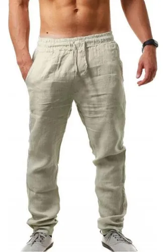 Ropa Deportiva Casual Holgada De Lino Para Hombre De Verano