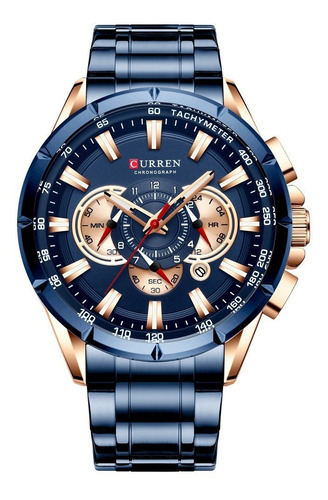 Curren Mens T Relógio De Pulso Com Correia De Aço Inoxidá