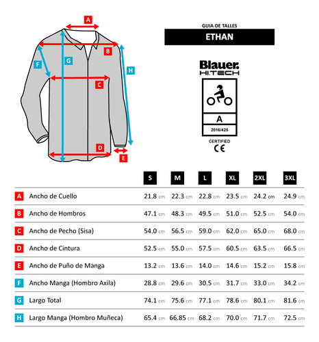 Campera Moto Blauer Ethan Con Protecciones P/verano 10k