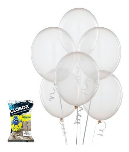 Pack X 10 Globos Cristal Transparentes De 14 Pulgadas