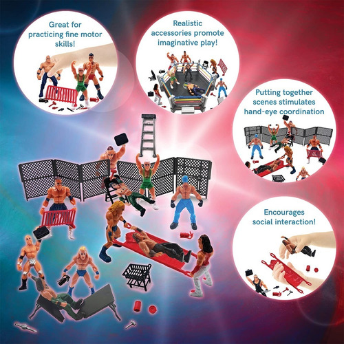 Figuras De Lucha Libre Miniatura Con Accesorios