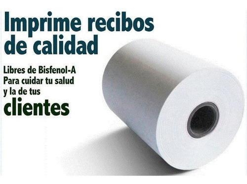 Rollos Termicos De 80 X 65 Mm. Pack De 5 Unds. Bpa Free