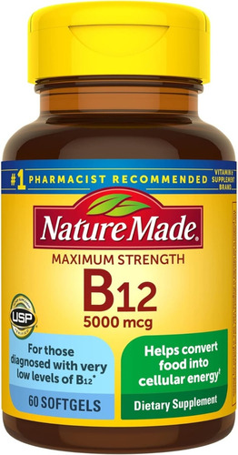 Vitamina B12 5000 Mcg Nature Made 60 Softgel