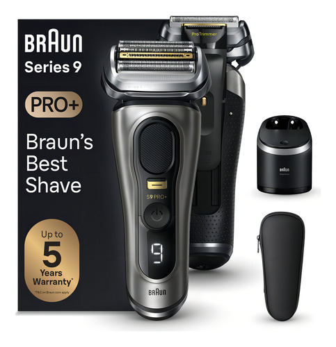 Braun Barbeador elétrico Series 9 Pro 9565cc Metal Nobre cor Cinza