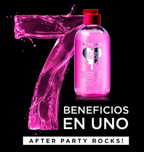 Desmaquillante Antibacterial After Party Aloe Karma Pink