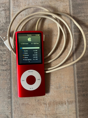 Ipod Nano Rojo 16 Gb Apple Rojo (Usado)