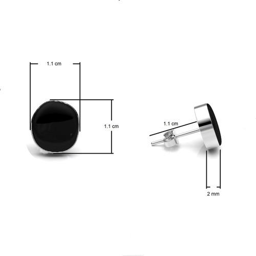 Imagen 3 de 10 de Arete Broquel Cuadrito Resina Y Plata .925 Agálea Joyería