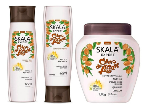 Skala Oleo De Argan Shampoo + Acondicionador + Mascara