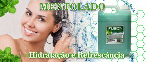 Kit 4 Shampoo Mentolado Refrescante Para Salão - 5 Litros