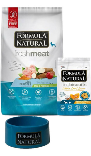 Ração Formula Natural Fresh Meat Filhote Mini Peq 2,5kg Brin