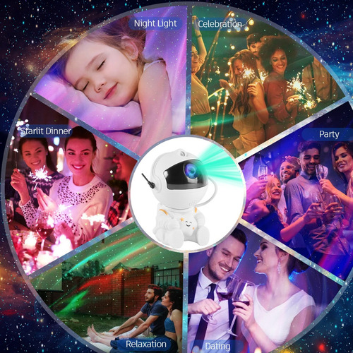 Lámpara Led Astronauta Estrella Galaxia Lámpara Proyector