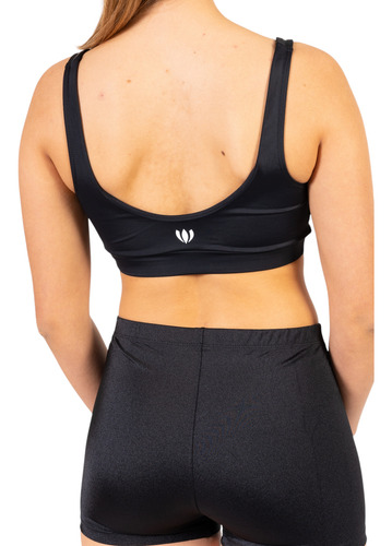 Short Largo De Lycra Cintura Elastizada - Trajes De Baño Negro 4