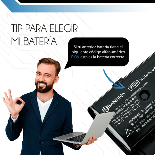 Bateria Banergy Para Hp Pavilion 15-e 17-e Series Envy 15t-j Seriesp106 Pi06 710416-001 Hstnn-yb4n 709988-421 710416-001