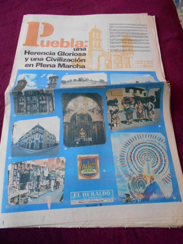 Periodico Antiguo Heraldo Especial Estado De Puebla 1976  