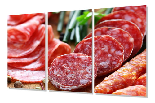 Cuadro Trip 80x120 P1 Salame Chacinado Fiambre Comida Choriz