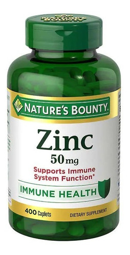 Natures Bounty Zinc 50mg Alta Potencia Inmunidad Salud 400 Sabor N/a