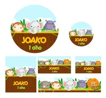 Comprar Kit Stickers Candy Bar Animales Bosque Selva  144un.