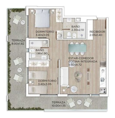 Imagen 2 de 13 de Venta Apartamento Dos Dormitorios En Parque Rodó, Montevideo (ref: Bch-382)