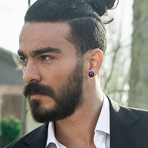 Bopreina Juego De 4 Pares De Aretes De Calibre Falso Para Ho