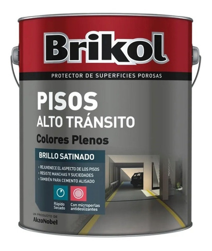 Brikol Pintura Pisos Alto Tránsito 1  Lt Con Microperlas