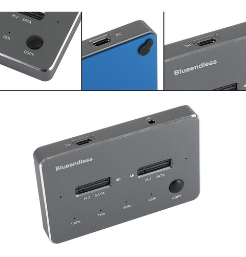 Imagen 5 de 5 de Docking Station 2 Ssd M.2 Nvme/sata Usb 3.0 10gbps Win/mac