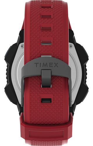 Reloj Timex Ufc Core Shock 45mm 100m Resin Strap Red Malla Rojo Bisel Negro Fondo Negro