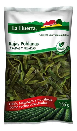 Chile Poblano La Huerta Rajas 500g