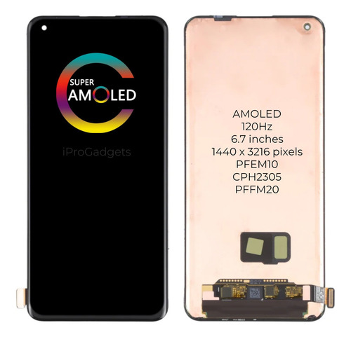 Pantalla Táctil Amoled For Oppo Find X5 Pro Pfem10 Cph2305