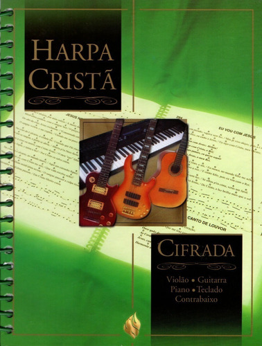 Livro Harpa Cristã Cifrada Cpad Piano Violão Letras Grandes