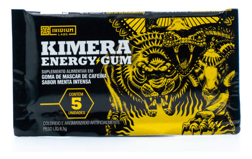 Goma De Mascar Kimera Energy Gum Cafeína 5 Unidades