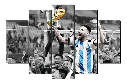 Cuadro Decorativo Messi Campeón Del Mundo