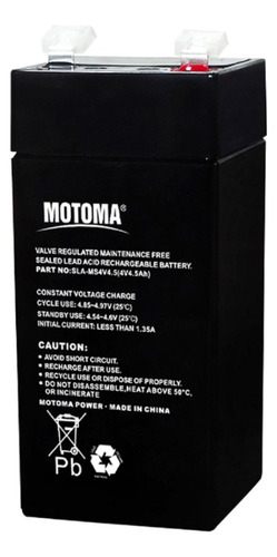 1 X Bateria Recargable 4v 4.5ah Motoma Luces Emergencia  