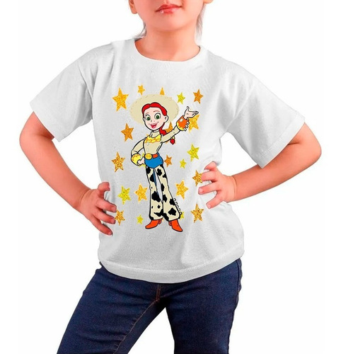 Polera Estampada 100% Algodón Niña Jessie Toy Story Vaquera1