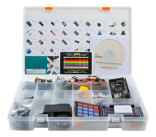 Kit Mega Avançado Componentes Para Arduino Caixa Nfe No Full