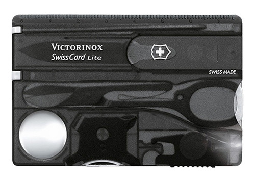 Swiss Card Lite Con Luz Led Victorinox Negro