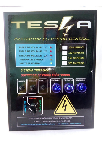 Protector Electrico General Tesla Trifasico 150 Amp Por Fase