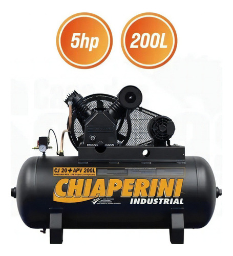 Compressor De Ar Mono 220v Ip20 5hp 200l Chiaperini