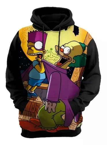 Moletom Canguru Unissex Blusa Bart Simpsons Triste (, P) em