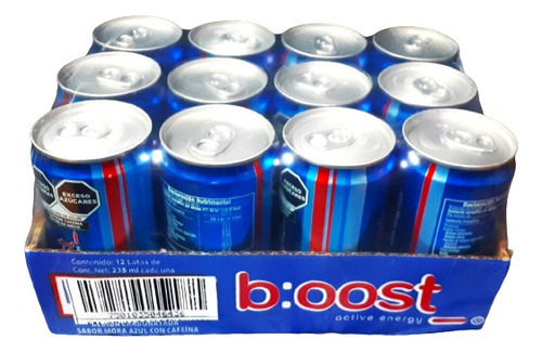 Boost Energy Lata 235ml Mora Azul 12pz Bebida Energética
