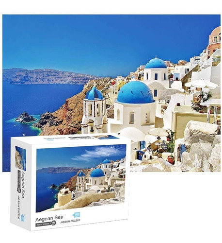 Imagen 2 de 3 de Rompecabezas 1000 Pzas Puzzle Mar Grecia Aegean Sea Cuadro