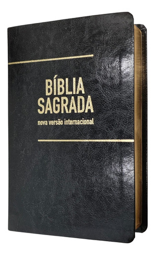 Bíblia Sagrada Nvi Letra Gigante Capa Luxo Preta Tamanho Gra