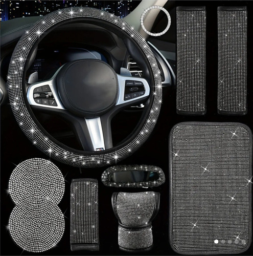 Kit De Forro Brillante Para Volante Y Palanca De Carro.