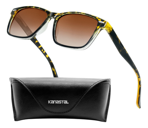 Lentes De Sol Hombre Mujer Moda Uv Polarizado Clásico Retro Color Carey Gris/marrón Degradado Deportivo Manejar Conducir Vintage Elegante Moderno Casual Caballero Dama Unisex