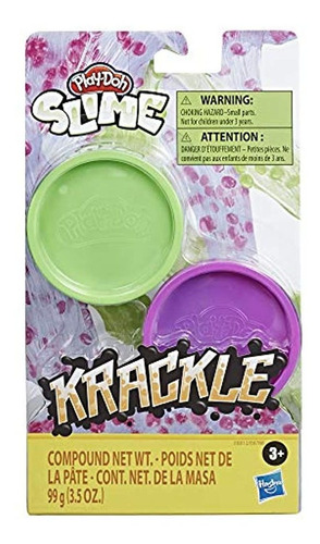 Play-doh Krackle Slime - Lote De 2 Compuestos De Limon