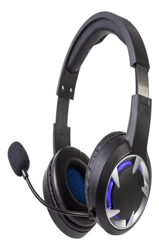 Headset Gamer Dust X26 Com Luz Azul Haste Ajustavel