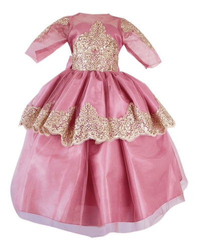 Vestido Fer Color Rosa En Dos Piezas Para Niña De Tres Años