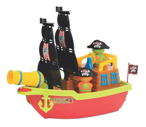 Brinquedo Barco Aventura Pirata - Mercotoys 424 Cor Colorido