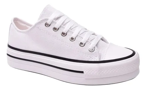 Zapatilla Lona Blanca Mujer MercadoLibre